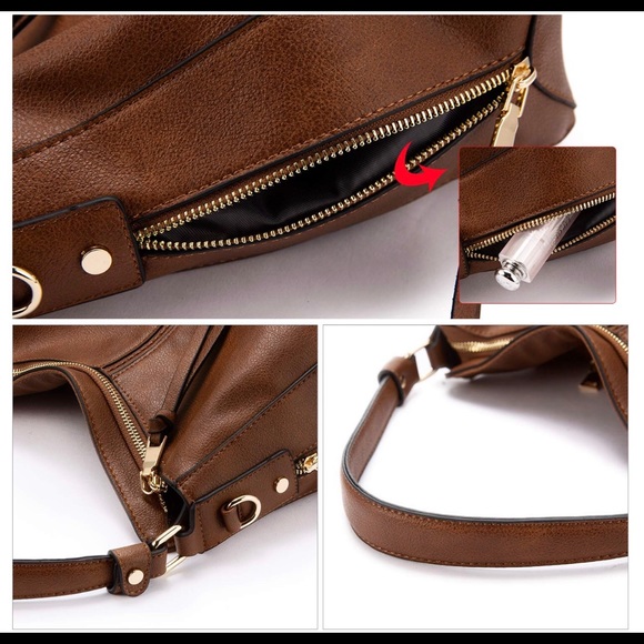 Faux leather hobo bucket bag NEW - Picture 6 of 8